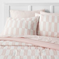 7pc Full Dash Stripe Printed Microfiber Reversible Comforter & Sheets picture