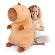 Giant Capybara Plush 30 - Soft Stuffed Animal Hugging Pillow for Stress Relief picture