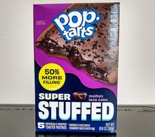 NEW KELLOGG’S FROSTED MOLTEN LAVA CAKE SUPER STUFFED POP TARTS 5 TOASTER PASTRIE picture