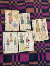VTG 1940s Apron Sewing Pattern Lot 5 Simplicity McCall DuBarry Heart Bib Ruffle picture