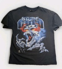 90s WWF Stone Cold Steve Austin Shirt Bad To The Bone 3:16 Skull Vintage AOP Med picture
