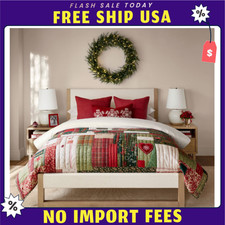 SALE Pottery Barn Holiday Love Quilt Full/Queen NWT NO IMPORT FEE picture