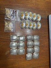 vintage 1993 & 1996 various Silver, and silver with gold conchos..... 18 pieces picture