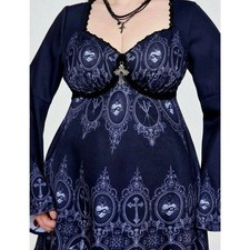 ROMWE Dark Castle Church Window Gothic Dress 2XL Halloween NWOT picture