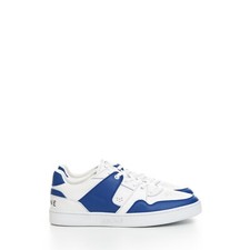 CELINE 790$ CT-04 Low Lace-up Sneaker In Optic White & Blue Calfskin picture