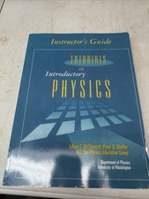 Tutorials in Introductory Physics. Mcdermott. Instructors Guide picture