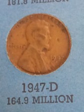 1947-D Lincoln Wheat Cent ● Penny ● #AG927 picture