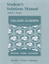 Student Solutions Manual for College Algebra - Beecher, Judith A.|Bittinger,... picture