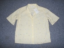 EVERLANE NEW W/TAGS THE EYELET CAMP WOMENS MEDIUM PEAR COLLARED SHIRT         picture