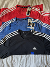 Adidas Men’s Logo Crew Neck Short Sleeve Polyester T-Shirt Lot of 3 L picture