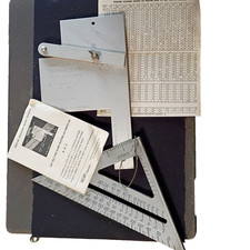 Vtg Nelson Industries RAFT-EZ # CR-246 Rafter Template Tool W/Booklet & a Square picture