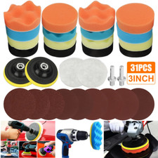 31PCS Foam Drill Polishing Pads Kit Car Hub Waxing Buffing Wheel Polisher 3