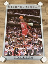 Vintage 1988 Michael Jordan Soaring Chicago Bulls Starline Poster 34.5
