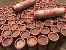 ESTATE SALE ~ TWO Wheat Penny Rolls ~ 100 Cents picture