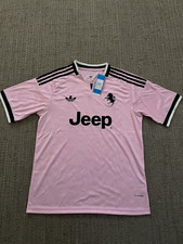 adidas Juventus Soccer Jersey Pink Black White Size M Jeep Sponsor picture