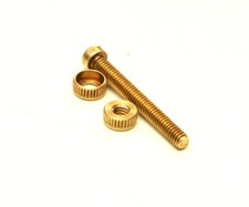 Ajax Solid Brass Grip Screw & Escutcheon - Sets of 1, 3, 5, 10 Choose Below -NEW picture