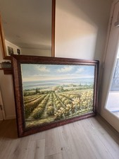 paintings on canvas original vintage large 56x44 picture