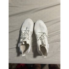 White Knit Lace Up Sneakers Cutout Soles Mens Size 11 picture