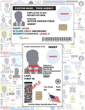 cosplay: CUSTOM made ID cards, WITH/WITHOUT real chip. Your photo and details picture