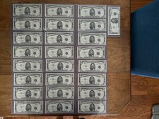 Lot of 25 (21 Consecutive) 1953B $5 Silver Certificate F771559xxA Uncirculated picture