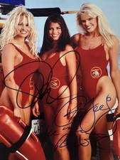 BAYWATCH Hand signed By Three 8x10 Colour photo COA picture