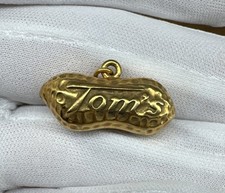 ✨Vintage Tom's Peanut Pendant 1/10 Gold Filled Employee Salesmen Collectible✨ picture