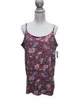 Torrid Burgundy Floral Foxy Tunic Cami NWT Size 3 picture