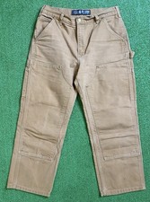 Carhart Double Knee Pants Mens 32x30 Work Wear Original Loose Fit B01-BRN USA picture