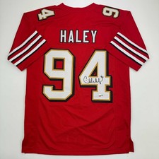 Autographed/Signed Charles Haley San Francisco Red Alternate Jersey JSA COA picture