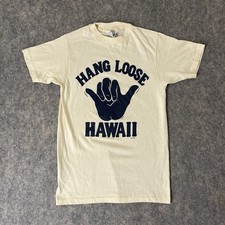 VTG Hang Loose Hawaii T Shirt Men’s Small Paper Thin 80s Shaka Surf picture
