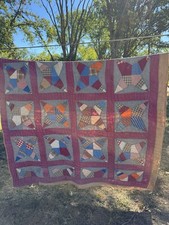 Vintage 1930s feed sack quilt picture