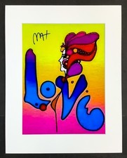 Hand Signed Signature - Peter Max  - 11x14 Inch Matted Print picture