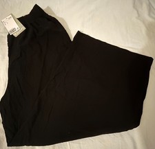 H&M Women's Black Cropped Wide-Leg Pants – Size 4 – 100% LivaEco™ Viscose – NWT picture