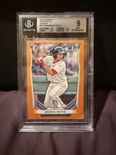 2014 Bowman Prospects Mookie Betts #BP109 Orange /250 Red Sox RC BGS 9 picture