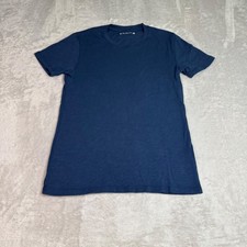 NWOT American Giant Women Crewneck Short Sleeve Slub T-Shirt XS Blue USA Made picture
