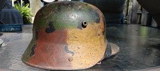WWI WW1 GERMAN CAMOUFLAGE HELMET, W66-M16, VIVID PATTERN CAMO picture