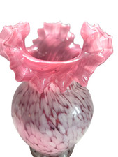 Vintage Cristalleria Ann Primrose Murano Collection D'Arte Pink Art Glass Vase picture
