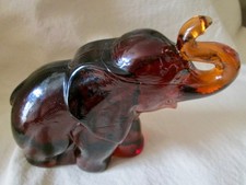 RARE AMBER HEISEY BY IMPERIAL LARGE PAPA ELEPHANT one of 15 made, hard to find picture