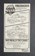 1986 Kenner M.A.S.K. Firecracker Instruction Hondo MacLean MASK Vintage Original picture