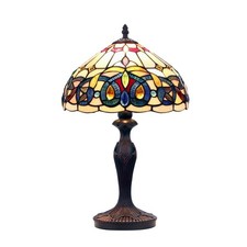CHLOE Lighting SERENITY Tiffany-style Victorian Dark Bronze 1 Light Table... picture