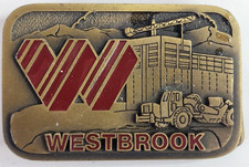 Vintage 1970s Westbrook Heavy Machinery Belt Buckle picture