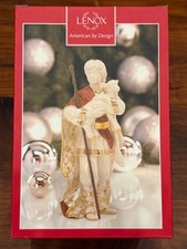 Lenox First Blessing Nativity SHEPHERD Boy WITH LAMB Porcelain With Box 6119218 picture