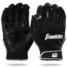 Franklin Sports Shok-Sorb X Batting Gloves - Adult Large - Black/Black picture