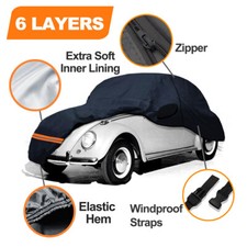 6 Layer Custom Fit 1949-2024 Volkswagen Beetle Car Cover All Weather Protection picture