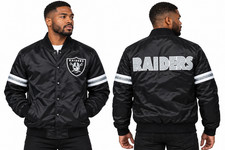 Oakland Raiders Black Varsity Jacket Back Patch Vintage Style Bomber Jacket picture