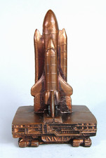 Vintage NASA SPACE SHUTTLE on CRAWLER Metal Model Souvenir Huntsville Alabama picture
