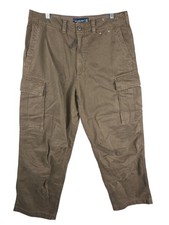 VTG Abercrombie & Fitch Baggy Cargo Pants Mens 33x32 Brown Y2K GORPCORE  picture