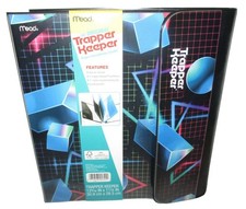 New Mead Original Trapper Keeper Retro Binder Portfolio Folder Geometric Shapes  picture