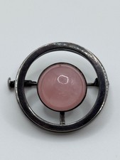 Vintage Erik Granit Finland 813 Silver Brooch Rose Quartz Modernist Scandinavian picture
