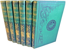 Antique Victorian Ornate Gilded Hume History Of England Green Cloth Gilt Harper picture